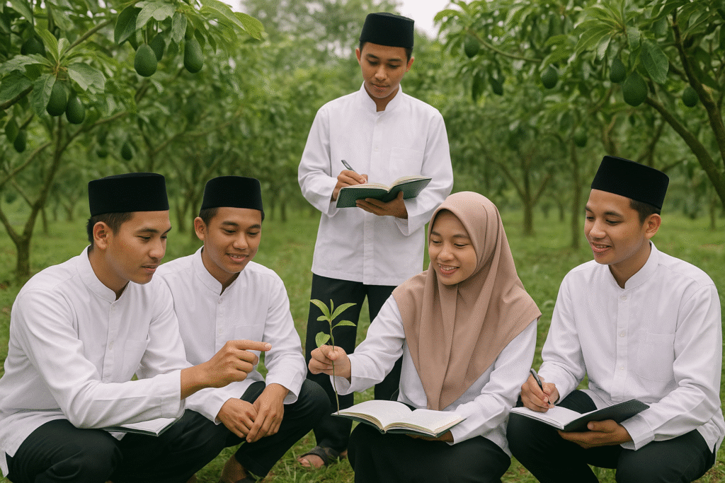 Santri belajar bisnis di unit usaha pesantren Insan Kamil Nganjuk
