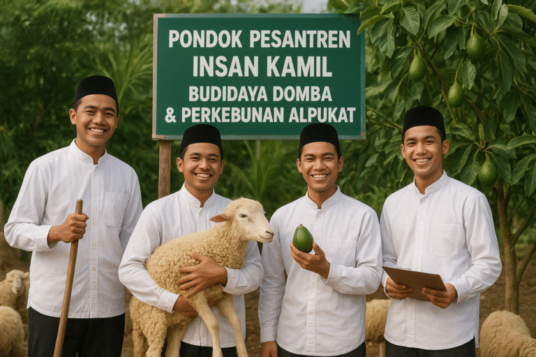 Kebun alpukat yang dikelola santri sebagai unit usaha pesantren