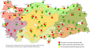 Peta Kumpulan Universitas di Turki by Kuliah di Turki